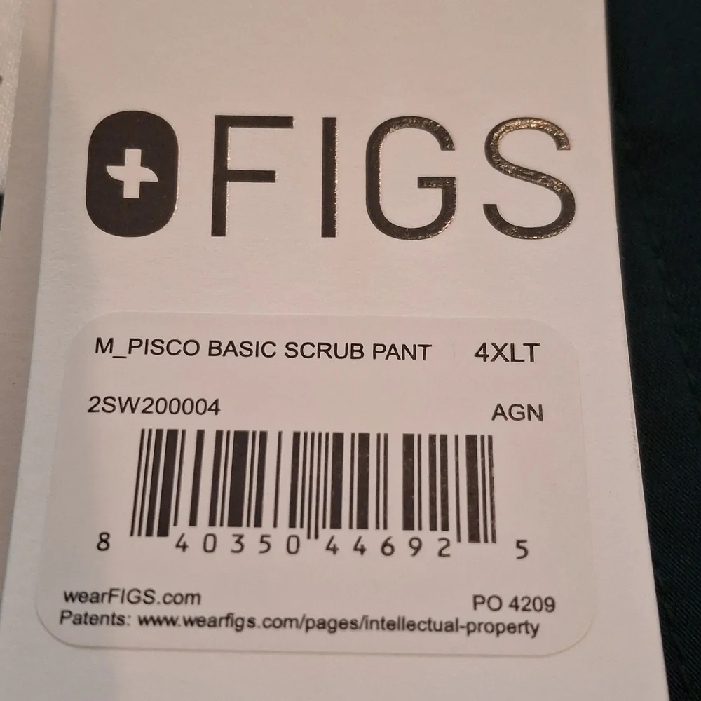 Figs Amazon Green Pisco Scrub Pants Size 4XL/T